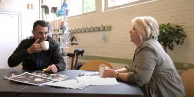 Gitta en Wouter bij inloophuis Beringen